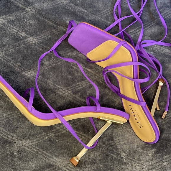 SIMMI Shoes “ Jessy” Violet Lace Up Sandal US 8 | UK6 - Picture 6 of 10
